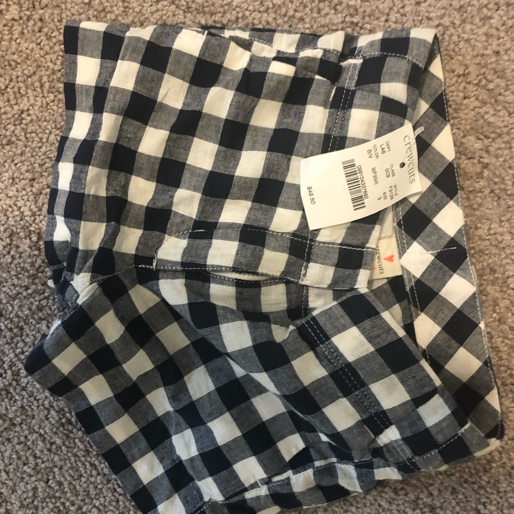 NWT J Crew crewcuts gingham shorts 3T